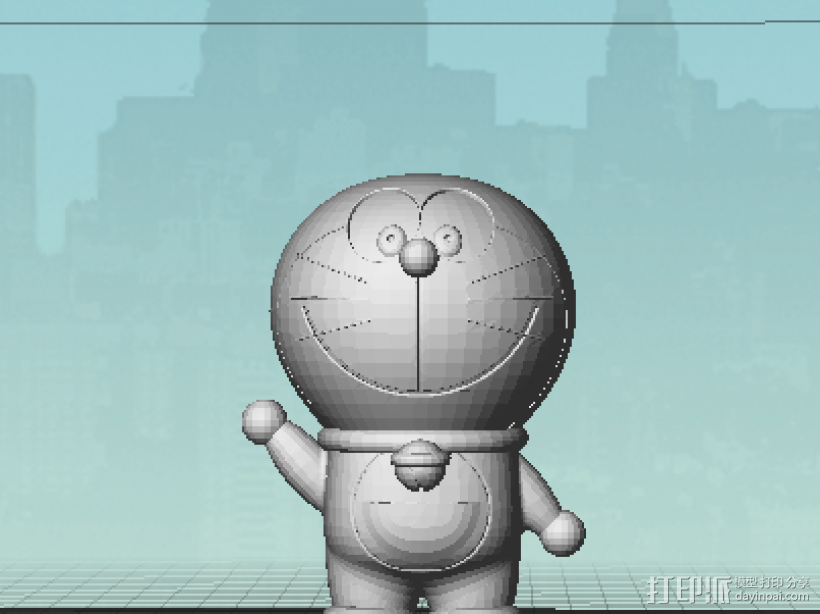 哆啦A梦 (动漫类) 3D打印模型渲染图
