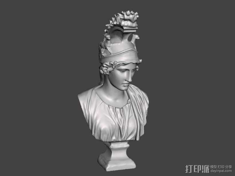 希腊女神 3D打印模型渲染图