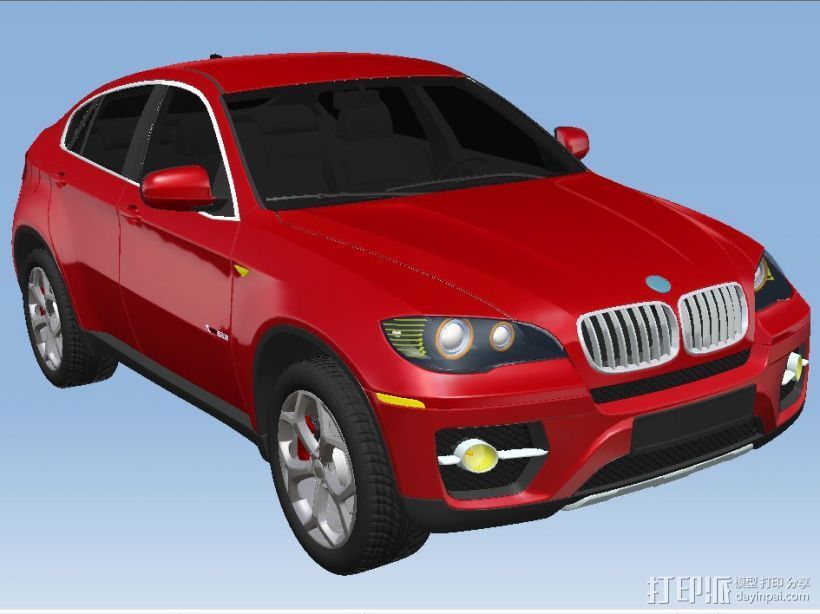傲世汽车精品-宝马X6 3D打印模型渲染图