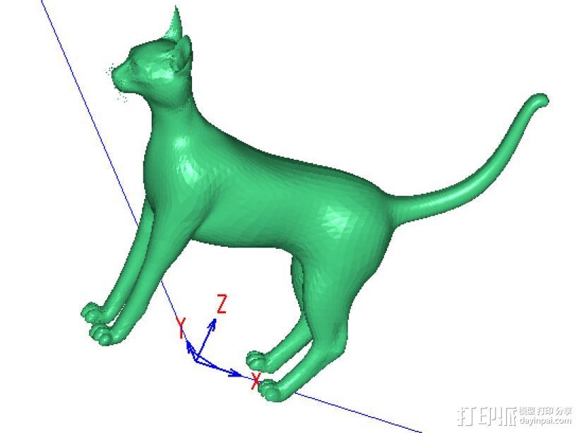 虎 3D打印模型渲染图