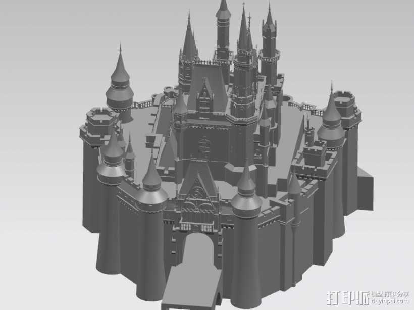城堡 3D打印模型渲染图