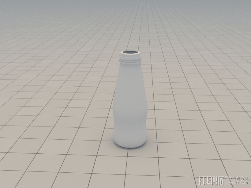 饮料瓶 3D打印模型渲染图