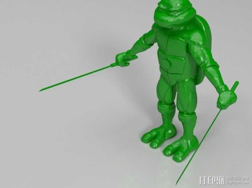 忍者龟 3D打印模型渲染图
