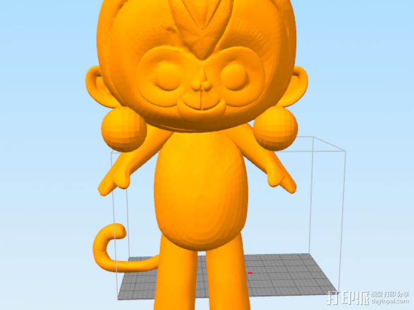 猴年吉祥物 3D打印模型渲染图