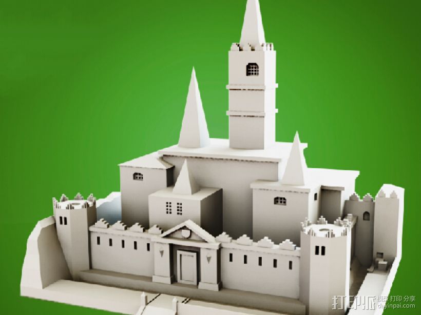海拉尓城 3D打印模型渲染图