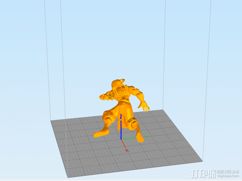 李青 3D打印模型渲染圖