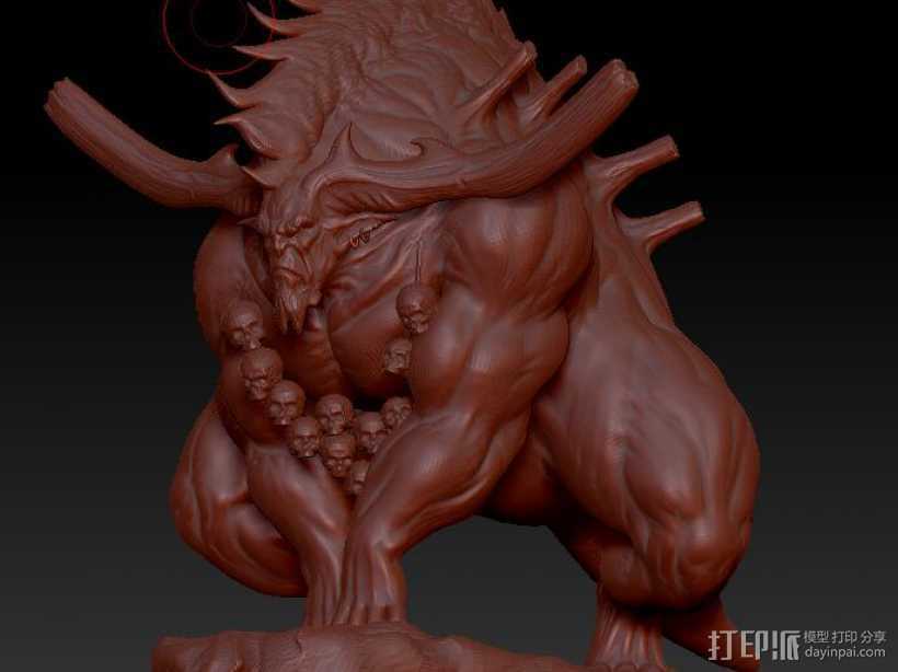 恶魔 守卫者 3D打印模型渲染图