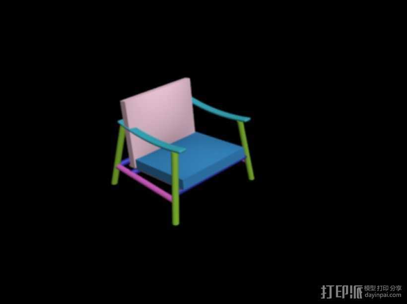 ffd修改器椅子 3D打印模型渲染图