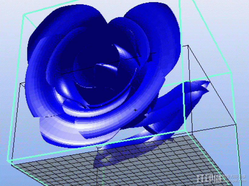 玫瑰花 3D打印模型渲染图