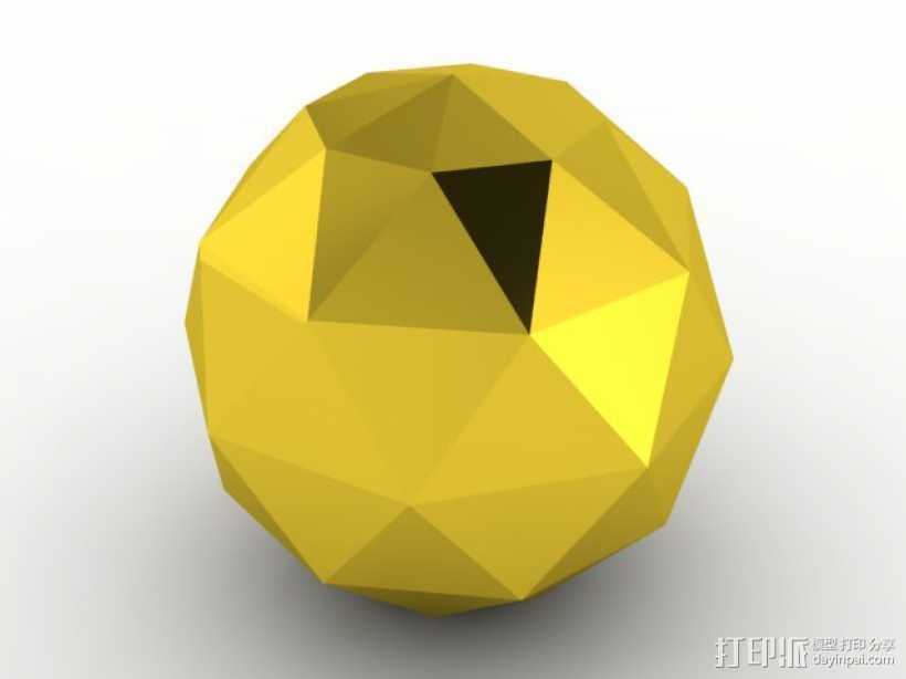 球形刻面宝石 3D打印模型渲染图