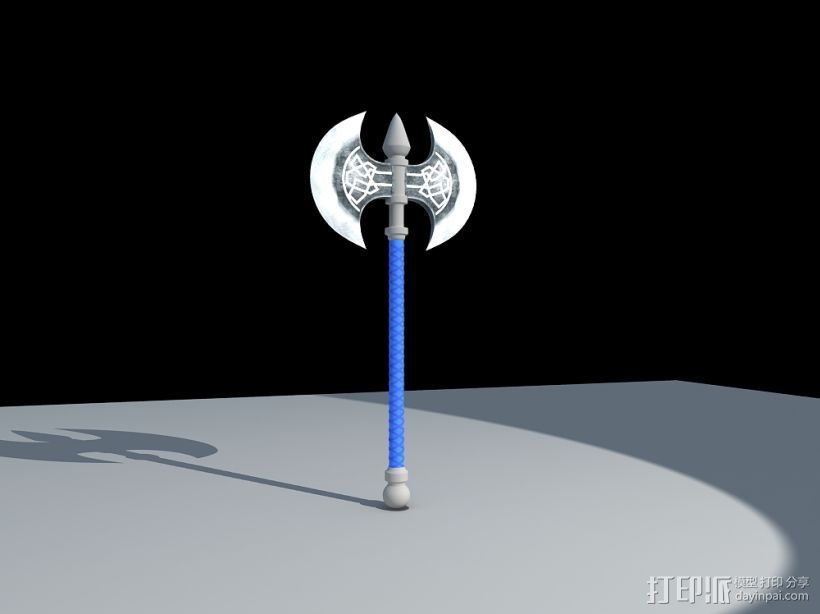 斧子 3D打印模型渲染图