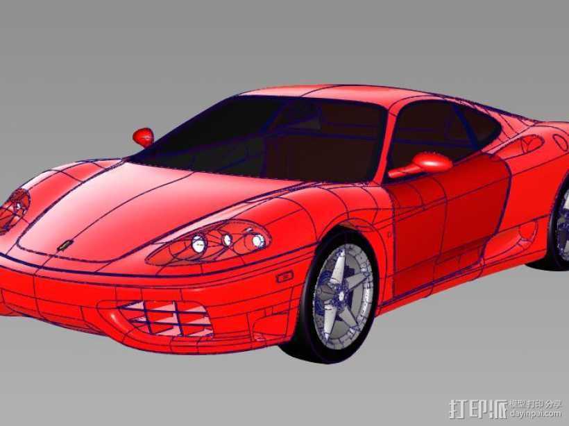 Ferrari Modena 360 3D打印模型渲染图