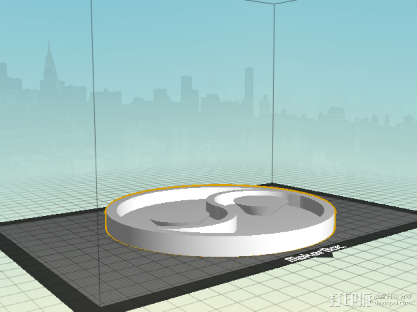 砚台 3D打印模型渲染图