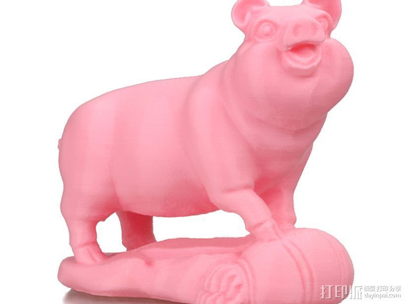 猪猪 3D打印模型渲染图