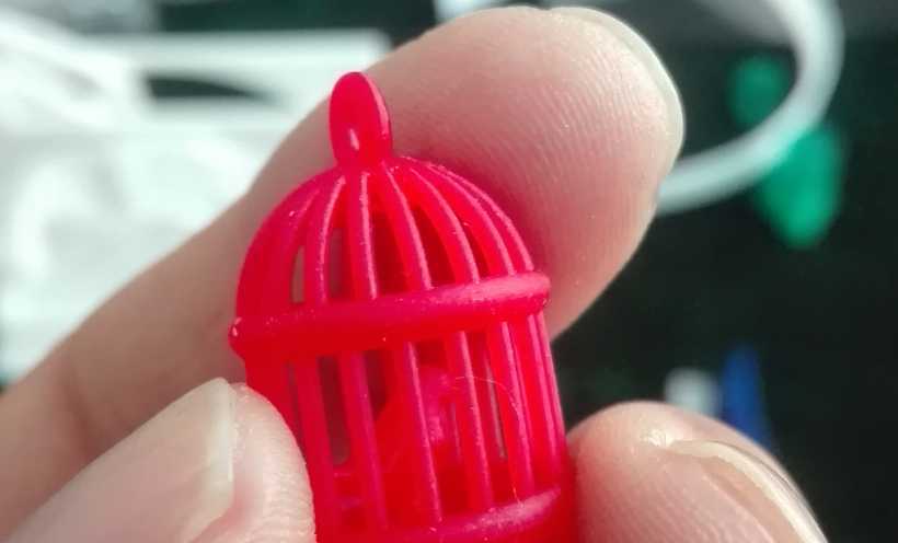 激光机打印的小鸟笼 3D打印实物照片