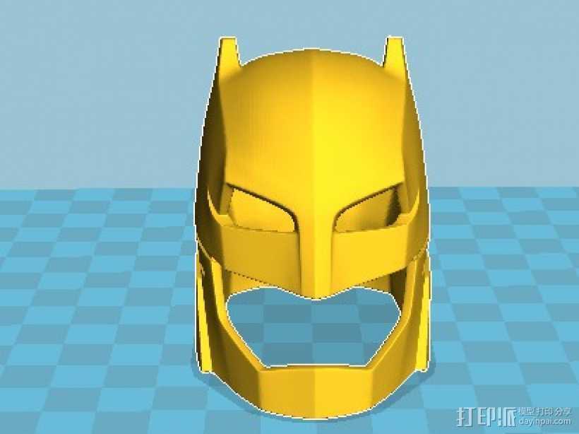 蝙蝠侠老爷的头盔  3D打印模型渲染图