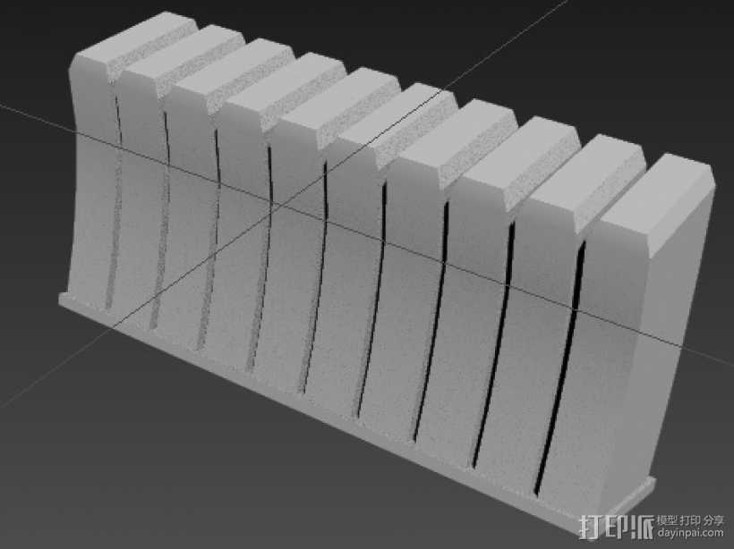 G36C 10连装弹夹 3D打印模型渲染图