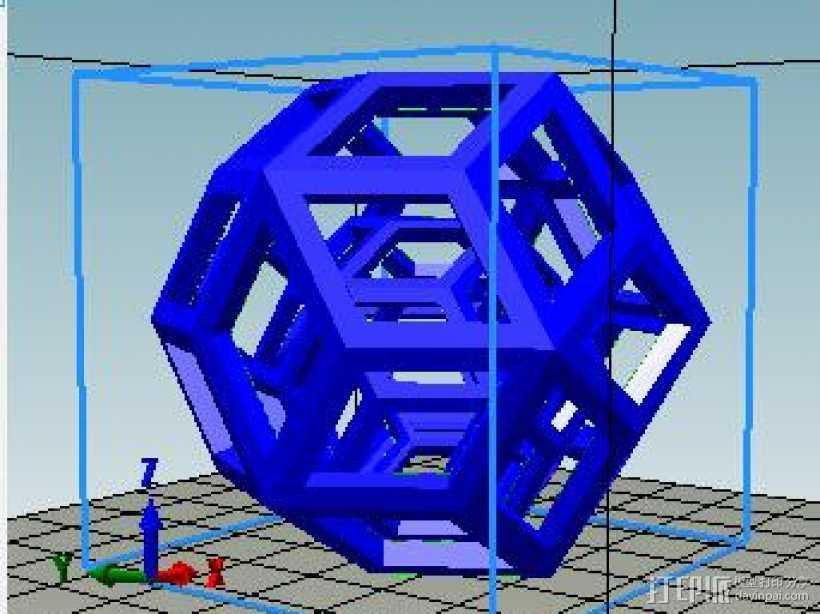 双正三十面体 3D打印模型渲染图
