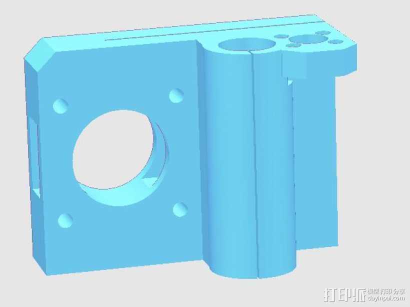 Prusa I3打印机X轴部件打印模型 3D打印模型渲染图