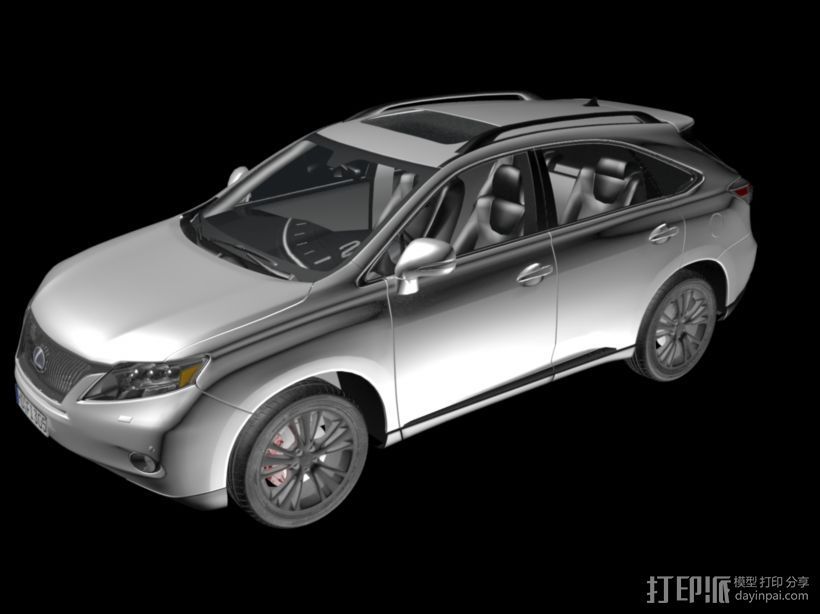 车 雷克萨斯 RX  3D打印 3D打印模型渲染图