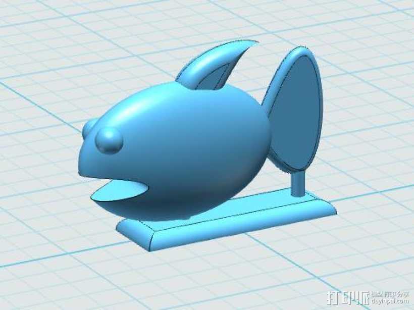 可爱的小鱼 3D打印模型渲染图