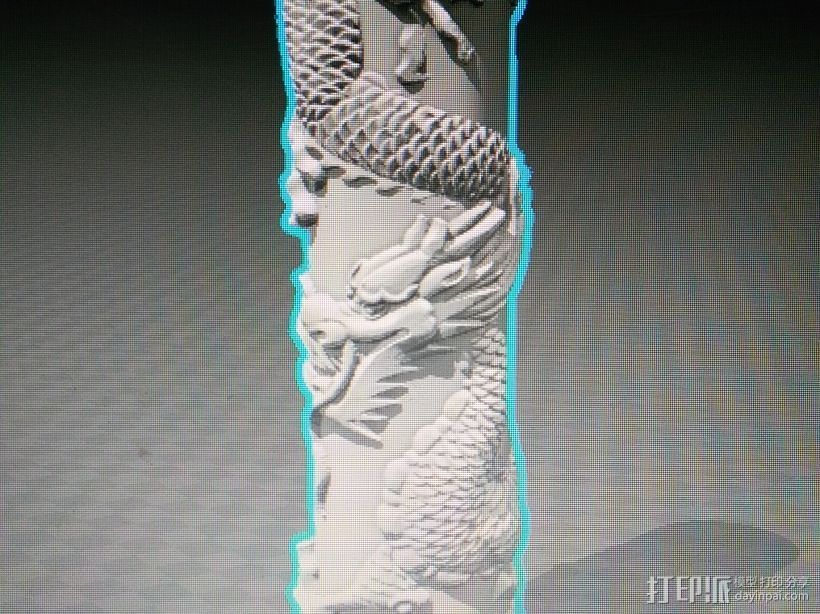 盘龙柱 3D打印模型渲染图