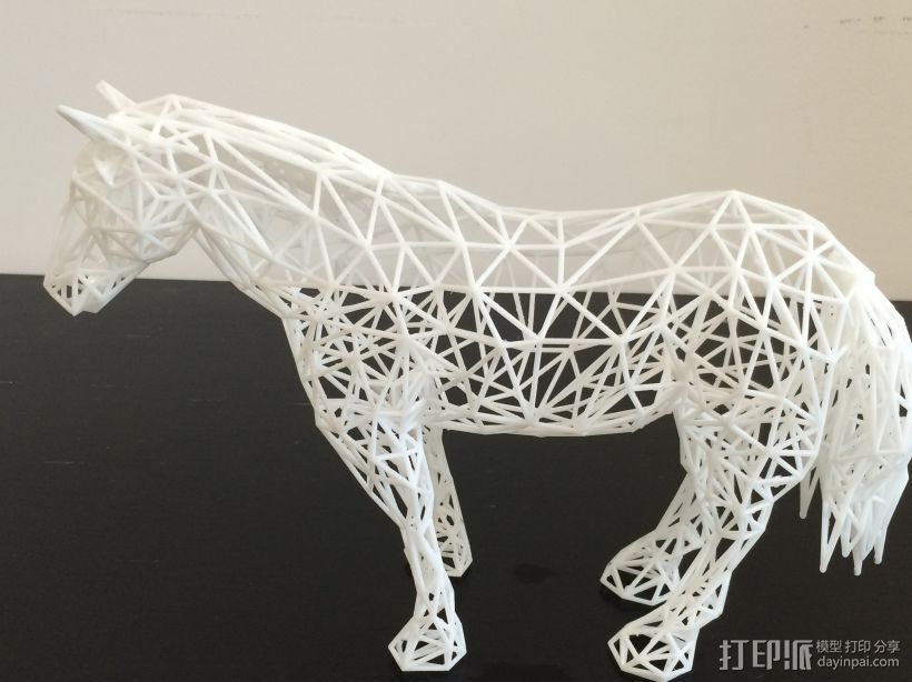 3D打印工艺品、镂空编织马 3D打印模型渲染图