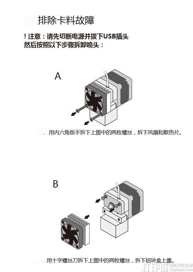 3D打印過程卡料故障將如何排除？