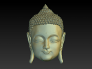 佛头，承接雕刻模型石像铜像，3D打印模型修改美化