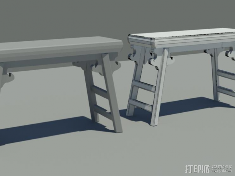 家具 3D打印模型渲染图