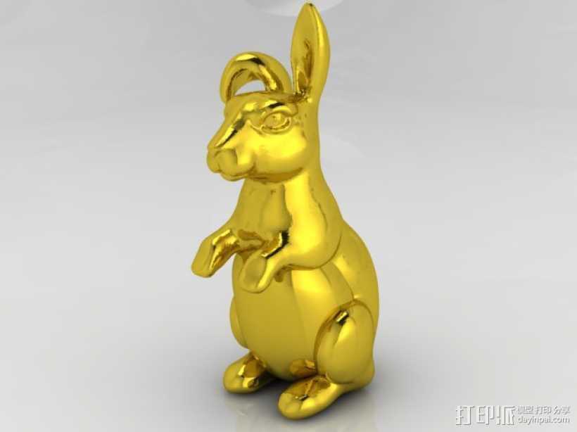 兔子弯左耳 3D打印模型渲染图