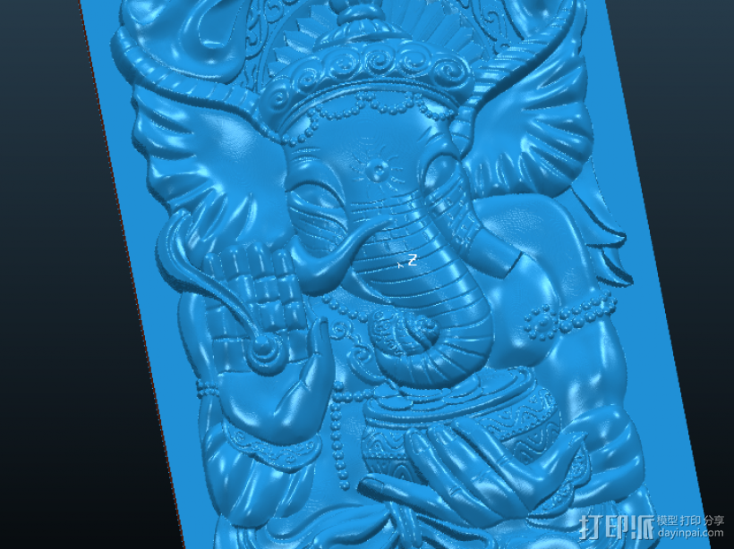 象神挂件牌子 3D打印模型渲染图