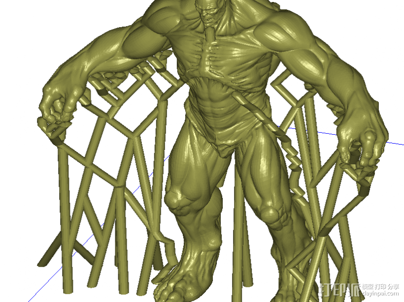 绿巨人  -憎恨巨人 3D打印模型渲染图