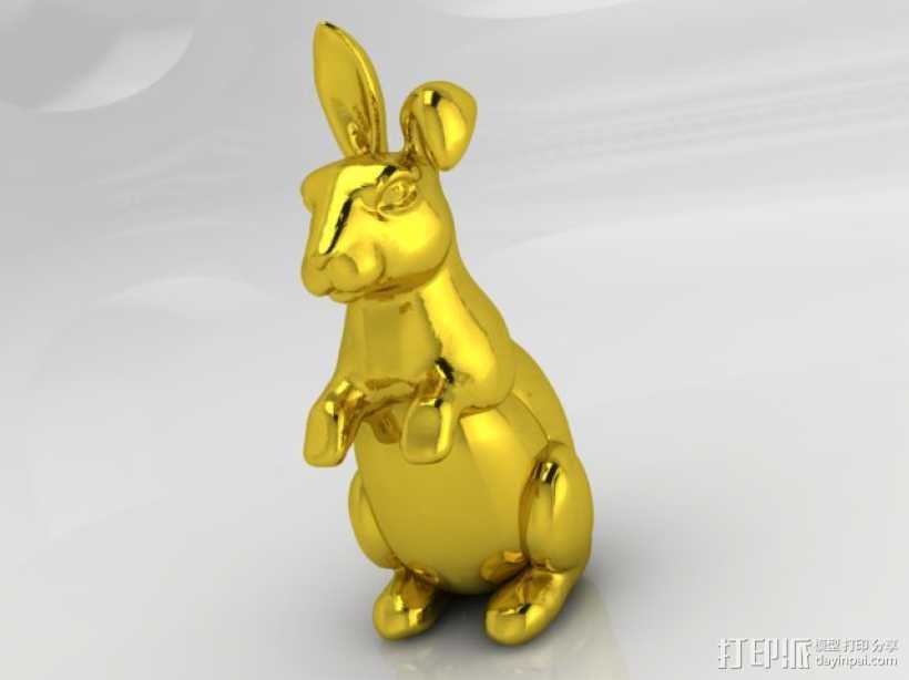 兔子弯右耳 3D打印模型渲染图