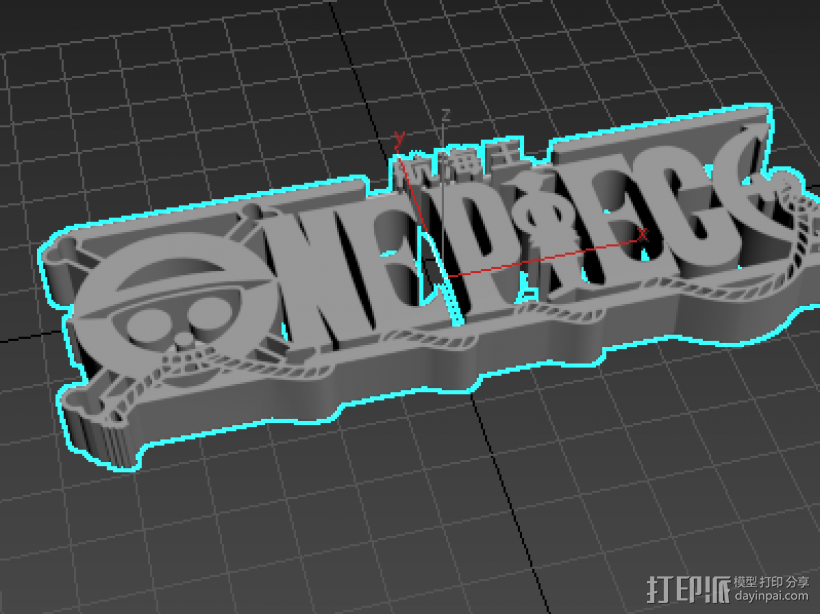 海贼王 标志 3D打印模型渲染图