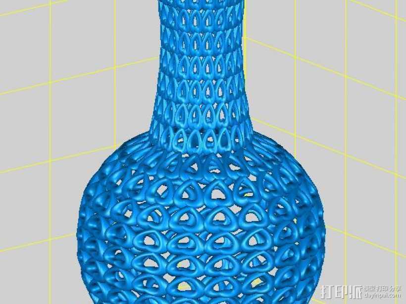 心瓷瓶 3D打印模型渲染图