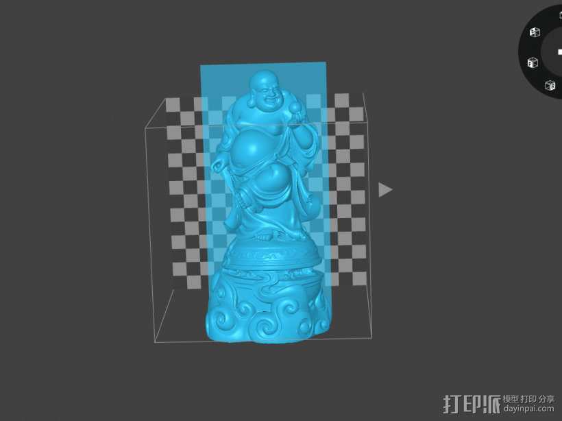 弥勒佛 3D打印模型渲染图