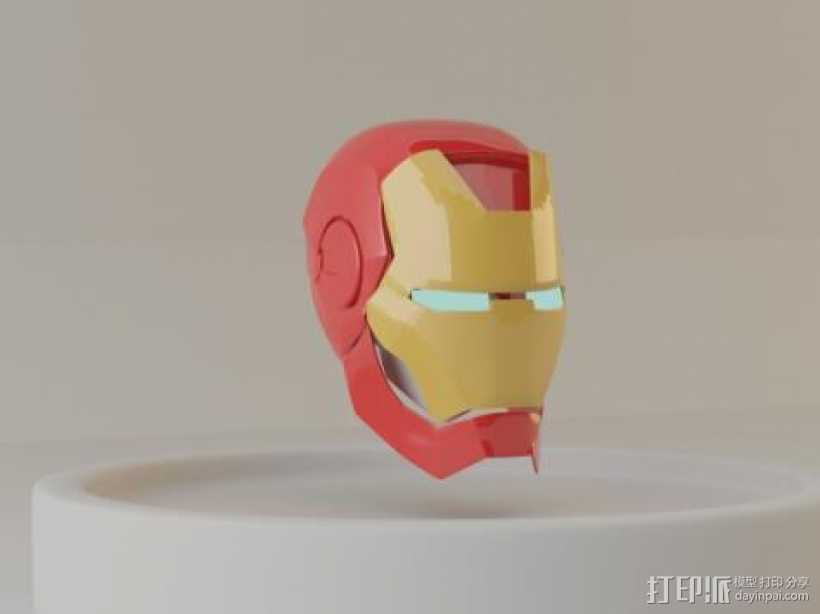 钢铁侠头盔 3D打印模型渲染图