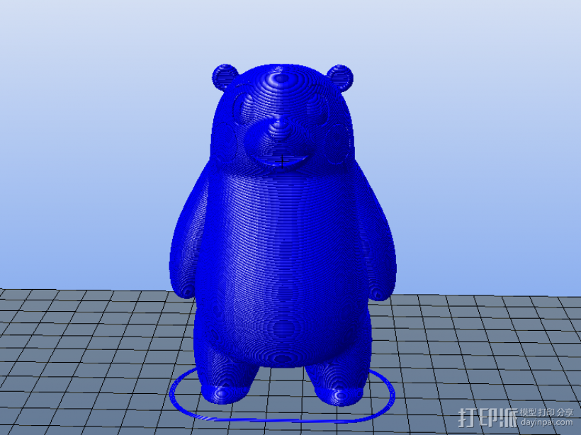 熊本熊 3D打印模型渲染图