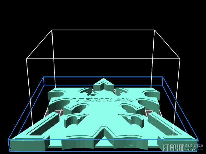 星际争霸人组标志 3D打印模型渲染图