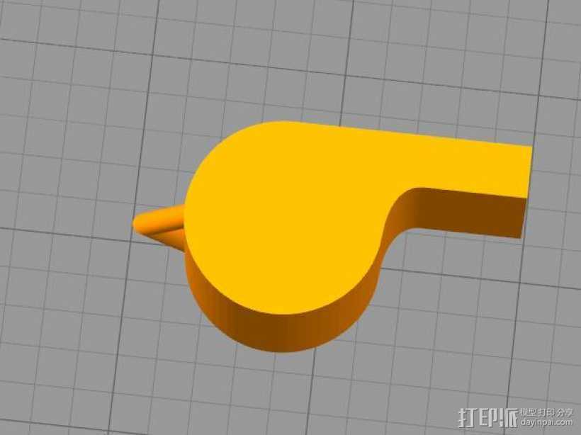 可做LOGO的 哨子 3D打印模型渲染图