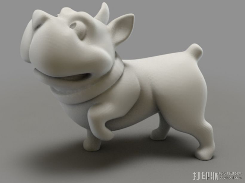 Q版小狗 3D打印模型渲染图
