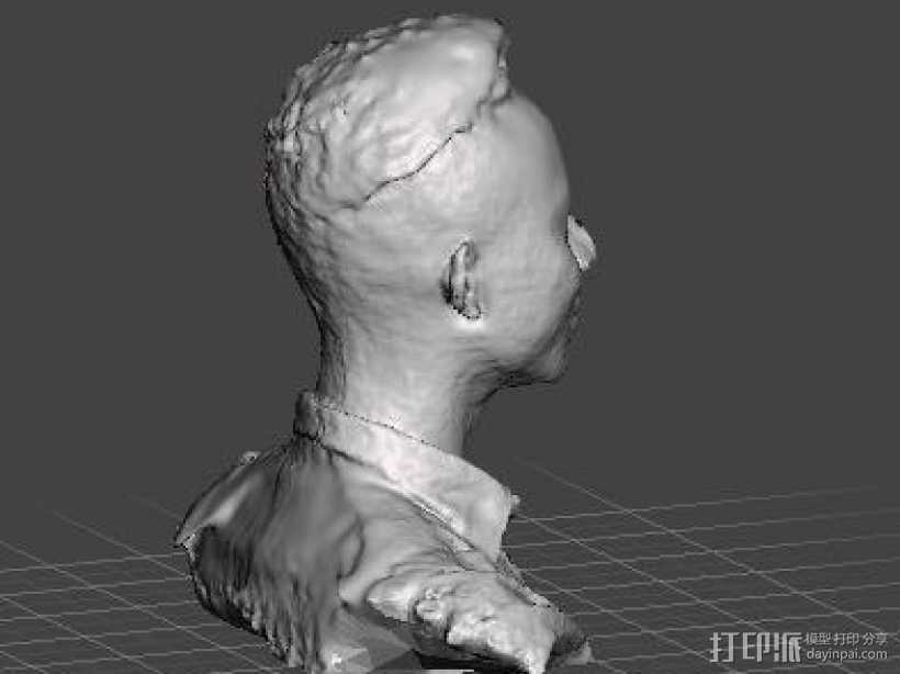 人物头像 3D打印模型渲染图