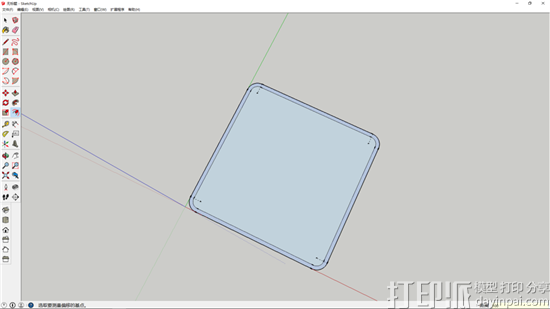 sketchup建模教程：設(shè)計一個長凳子模型