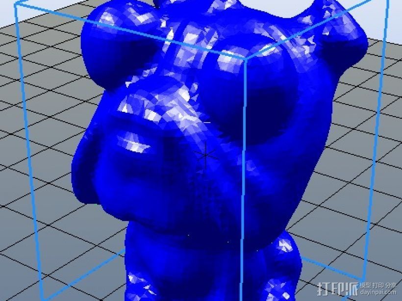 大头斗牛犬 3D打印模型渲染图