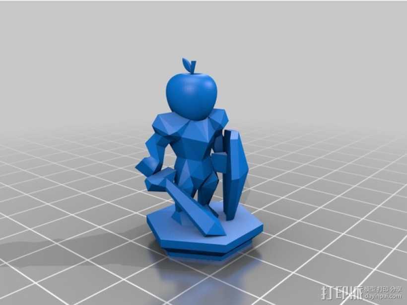 阿佩尔果战士 3D打印模型渲染图