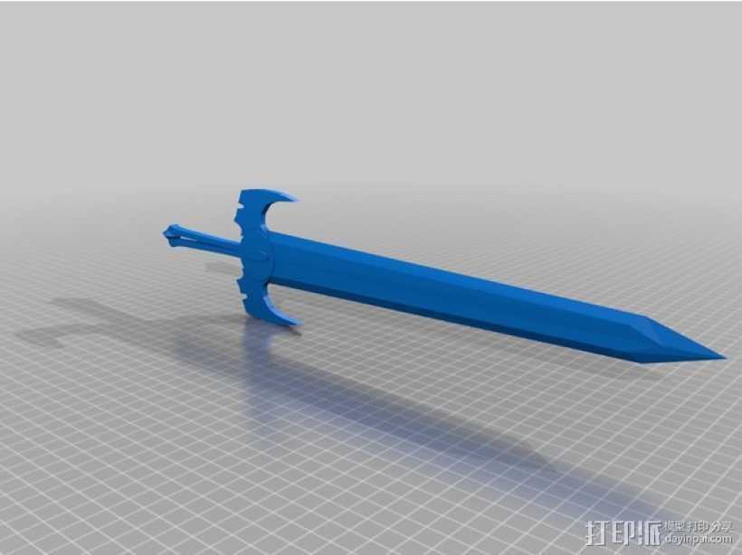 剑 3D打印模型渲染图