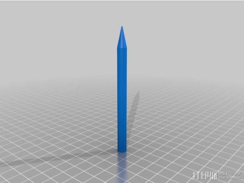 铅笔 3D打印模型渲染图