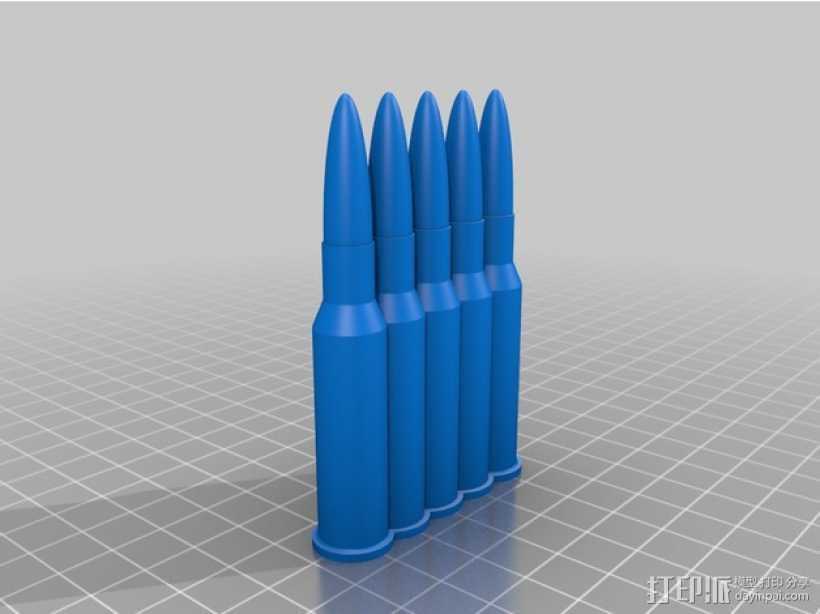 子弹 3D打印模型渲染图