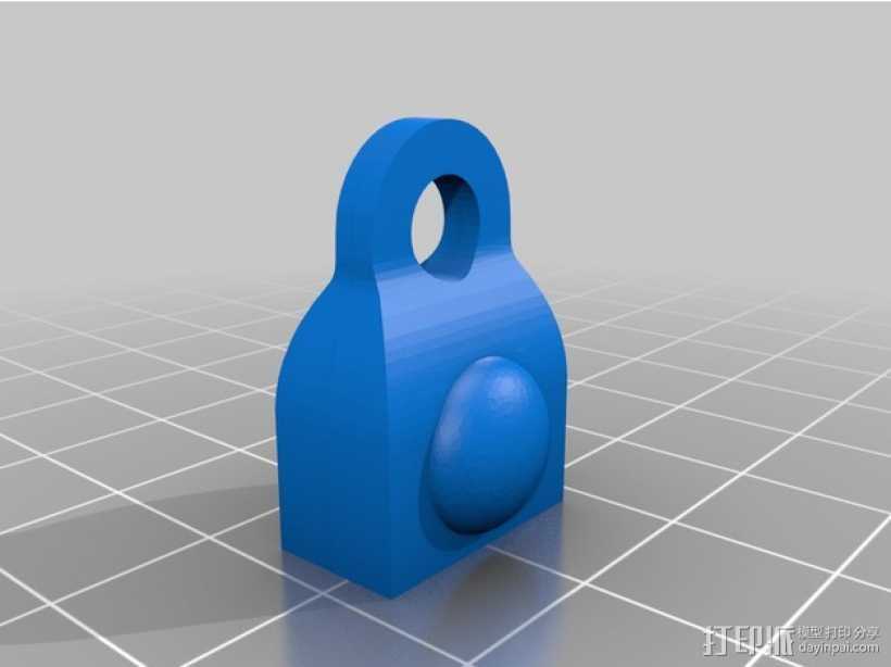 USB钥匙帽 3D打印模型渲染图